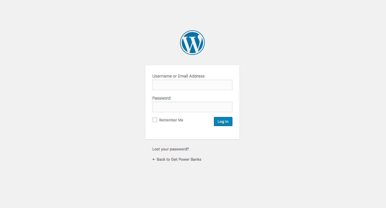 default wordpress login default wordpress login