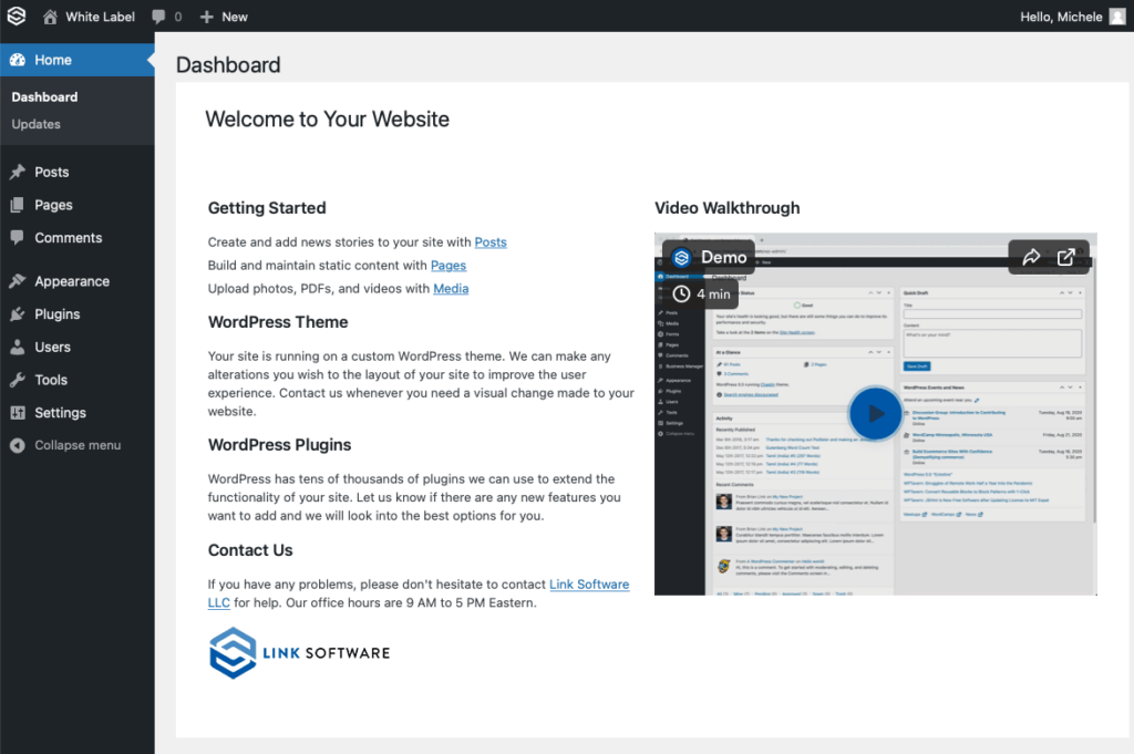 White Label Custom Dashboard Screenshot