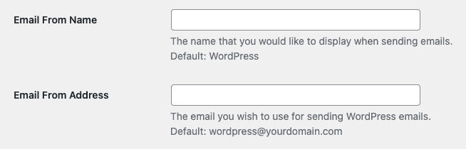 Screenshot of Change WordPress Default Email Settings Feature in White Label Pro