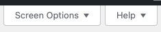 WordPress Screen Options Button & WordPress Help Button