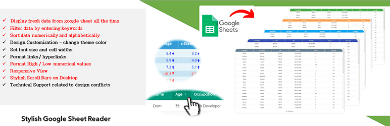 Stylish Google Sheet Reader