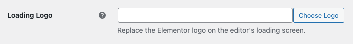 Screenshot of White Label's Replace Elementor Loading Logo Feature