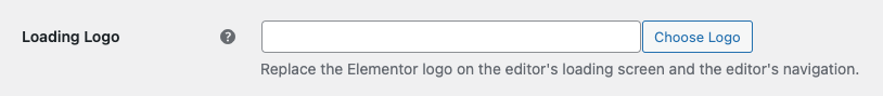 Screenshot of White Label's Replace Elementor Loading Logo Feature