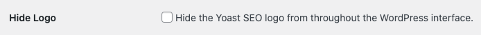Screenshot of White Label's Hide Yoast SEO Logo Feature