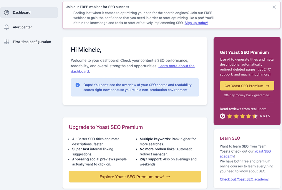 Screenshot of Yoast SEO Branding After White Label Pro Hide Logo Changes